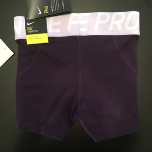 NIKE BRAND NEW SHORT PANTS Purple Pro Dri-Fit